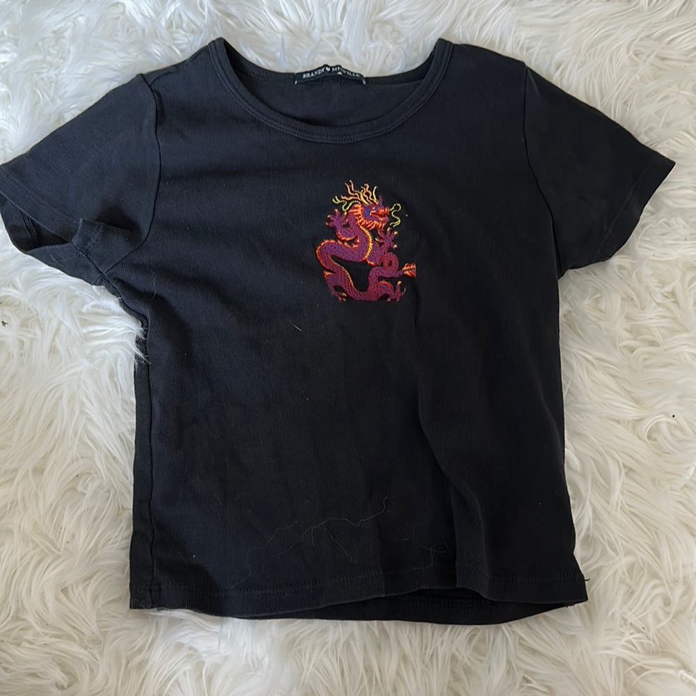 brandy melville cropped tee